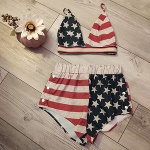 Mi Dresspo Flag bathing suit NWOT